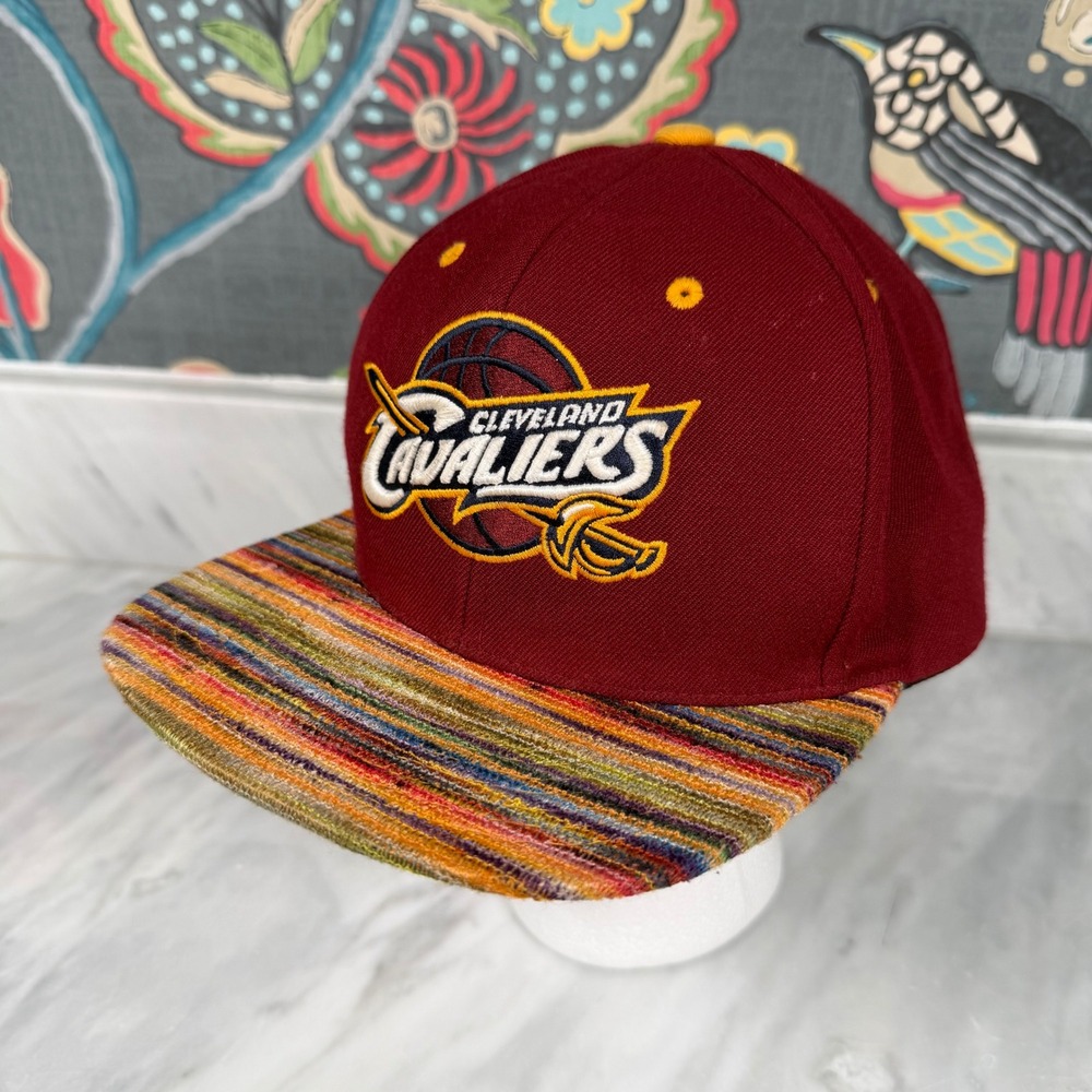 Cleveland Cavaliers‎ Mitchell Ness Maroon Wool Blend Snapback Hat Cap Basketball